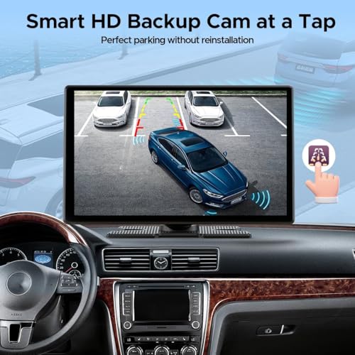 LAMTTO Carplay Display Screen with Net-flix Youtube Tiktok 9 inch Wireless CarPlay & Android Auto Car Multimedia Player with Backup Camera/Android OS/Voice Assistant/OTA/Navigation/Bluetooth/FM/AUX