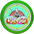 Mark Feldstein & Associates Coca Cola Hilltop Teach The World to Sing Retro Green 13 inch Sound Wall Clock