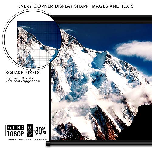 1080P Projector, CiBest Upgraded Native 1080P Projector HD Video Movie LED Projector for Home Theater Entertainment Parties Games [2019 Newest Model] - Thumbnail 2