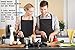 Ruvanti 2 Pack Durable Professional Grade Black Aprons for Men/Women.Adjustable Neck Strap and Size M to XXL(Large 34
