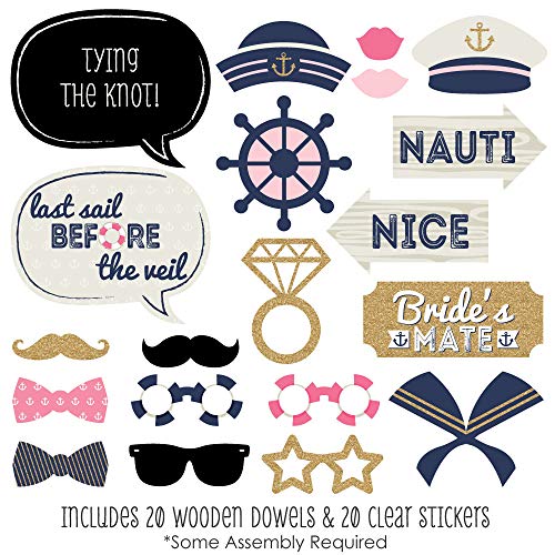 Big Dot of Happiness Nautical Bachelorette - Last Sail Before the Veil Bachelorette Party Photo Boot - //coolthings.us