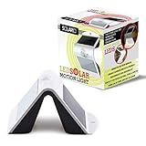 10 LED Outdoor Solar Fence Post Light- Motion Activated Security Lighting- Wireless Exterior Lantern- Unmatched Operating Time- Best Spotlight for Wall, Patio, Pool, Yard, Deck, Porch (Silver) (1)