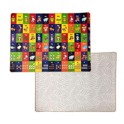 FUN n' SAFE (7166) Baby Play Mat, Abc's & 123's, Reversible, Foldable