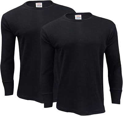 Gaffer Men's Thermal Top Long Sleeve Base Layer Warm Underwear BLK XXL