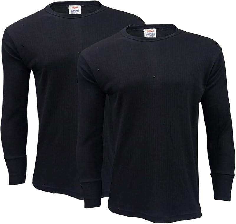 Gaffer Men's Thermal Top Long Sleeve Base Layer Warm Underwear BLK XXL