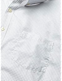 Camisa a cuadros de manga corta sin mangas, grande y alta, sin arrugas, para hombre Van Heusen