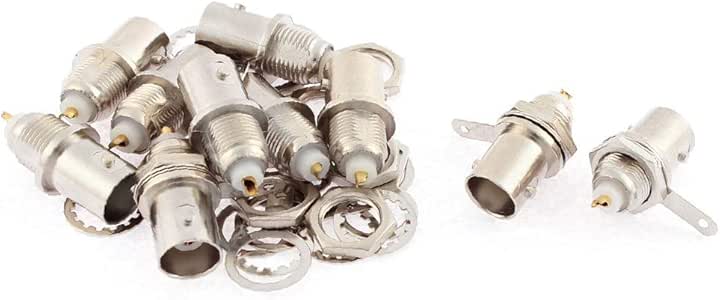 X-Dr 10 pcs. Conector hembra de tono plateado BNC hembra conector de
