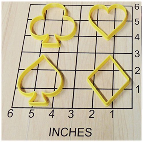 Playing Card Suits Shaped Fondant Cookie Cutter Set #1165