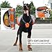 Pawaboo Dog Backpack, Pet Adjustable Saddle Bag Harness Carrier, for Traveling Hiking Camping, Medium Size, Orange & Gray