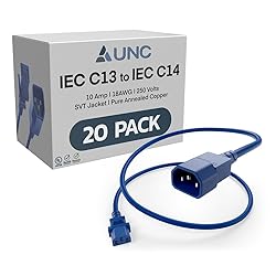 20 Pack - UNC 3.5ft PDU Power Cable IEC C13 to IEC