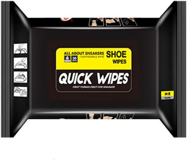 YJYdada White Shoes Artifact Travel Portable Disposable Sneakers Cleaning Wet Wipes (Black)
