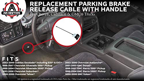 image for AA Ignition Parking Brake Release Cable with Handle - Replaces 1522627