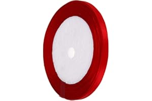 1/4" 6mm 25 Yard Silk Ribbon for Craft Xmas Wedding Party Gift Wrap Red Adorable Quality and Practical Fashion