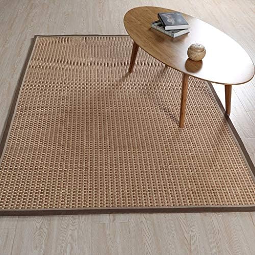 ZI LING SHOP- ✋DT Sisal Carpet Rustic Simple Straw Rug Living Room Bedroom Coffee Table Rectangle Floor Mat rug (Size : 200 * 290cm)