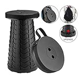 ZOMOEA Portable Retractable/Telescopic Stool with Extra Bag and Shoulder Strap,Folding Sturdy Lightweight Adjustable and Outdoor Plastic,for Camping BBQ Fishing Kitchen Indoor Max Load 396lbs