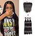 ISEE Hair 8A Peruvian Remy Virgin Hair Silky Straight Human Hair with 13x4 Frontal Peruvian Straight Hair Lace Frontal Closure with Bundles (202224+18Frontal, Natural Color)