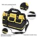 KATA 16 Inch Heavy Duty Tool Bag with Wide Mouth for Tool Storage and Organizer,Water Proof Base,Yellow