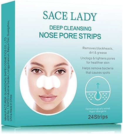 24 قطعة من شرائط الأنف للتنظيف العميق وإزالة الرؤوس السوداء من الأنف، شرائط الأنف البيضاء Amazon Ae