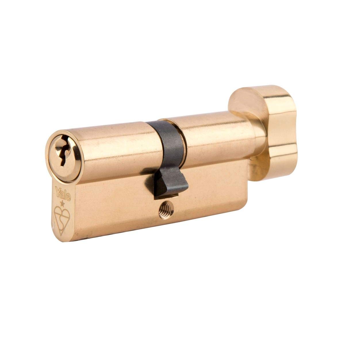 Yale PKMT3535-PB - KM Superior 1 Star Euro Cylinder Lock - Thumbturn - 35/35 (80mm) / 35:10:35 - Brass Finish - High Security