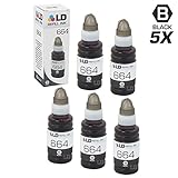 LD Â© Compatible Epson 664 / T664 / T664120 Set of 5 Black Ink Bottles for use in Expression ET-2500, ET-2550, ET-2600, ET-2650 & WorkForce ET-16500, ET-4500, ET-4550