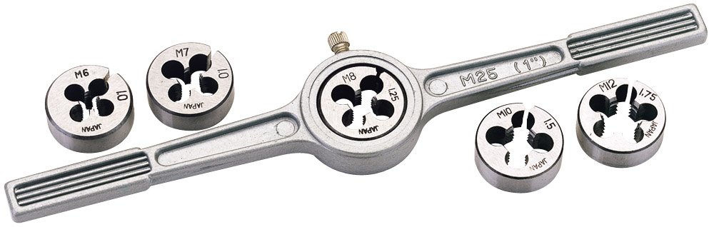 Draper 79197 6-Piece Circular Metric Die and Holder Set