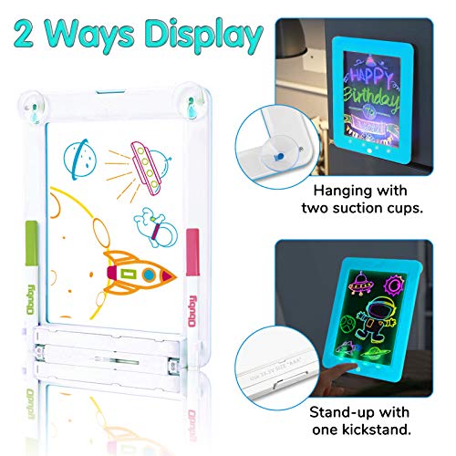 Obuby Light Up Drawing Board Educational Learning Drawing Kids Toys Gifts for 3 4 5 6 7+ Ages