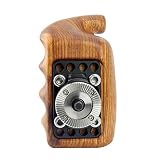 NICEYRIG Wooden Handle Grip with Rosette Applicable Nikon Compatible with Canon Camera Cage Shoulder Mount Support Rig (Right Side)