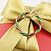 Christmas Wreath Hoop Pierced Earrings For Women Red Green Alloy RareLove