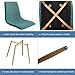 VECELO Side Chairs Fabric Cushion Seat Back Sturdy Metal Legs for Dining/Living Room, Set of 4, Green