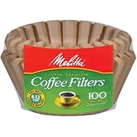 Basket Coffee Filters Natural Brown Unbleached, Pack of (100 Count) - 1