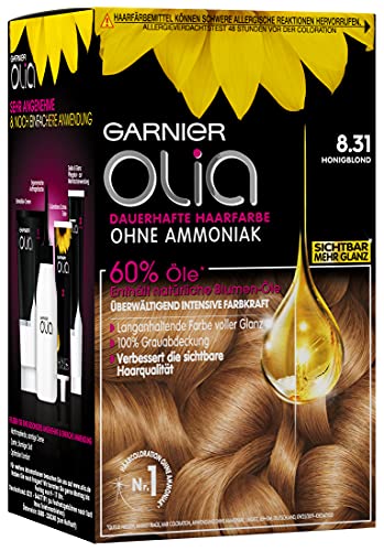 Garnier Olia Hair Colour Hair Dye Contains 60% Flower Oil for Deep Colour without Ammonia – Pack of 3