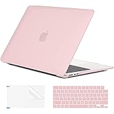 EooCoo Case Compatible with MacBook Air 15 inch 2026 2025-2023 Release M4 A3241 M3 A3114 M2 A2941 Liquid Retina Display, Plastic Hard Shell Case & Keyboard Cover & Screen Protector, Pink