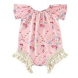 Ephex Baby Girls Sequins Romper with Floral Print