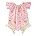 Ephex Baby Girls Sequins Romper with Floral Print