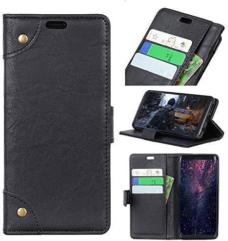 Sharp Aquos Sense SH-01K Leather Wallet Case,Yadasaro PU Leather Magnetic Smartphone Dustproof Anti-fall Shockproof Kickstand Flip Full Body Protective Case Cover with Card Slot forSharp Aquos Sense SH-01K Black
