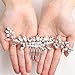 Brishow Bride Rhinestones Wedding Hair Comb Clips Silver Bridal Hair Piece Crystal Hair Accessory for Women and Girls