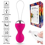 Kegel Balls Exercise Weight for Women Bladder Control & Pelvic Floor Exercises Tightening, Silicone Ben Wa Balls Pelvic Weights Training Set for Beginners & Advanced Tightening - Red