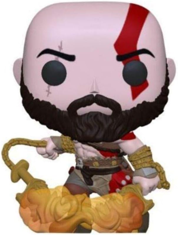 pop Funko Playstation 154 Kratos with The Blades of Chaos Glows in The Dark (no gamestop), Grey, Standard