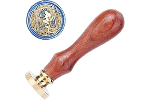 Starry Mermaid Wax Seal Stamp, YOSENLING Starry Animal Wax Seal Stamp Kit, Vintage Personalized Wax Seal Stamp for Letter Car