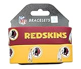 NFL Washington Redskins Silicone Rubber Bracelet Set, 2-Pack