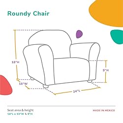 Roundy Toddler Armchair with Soft Microsuede