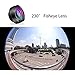 Mozeat Lens New 3 in 1 Clip-On Cellphone Lens Kit,230°Supreme Fisheye + 0.65X Wide Angle + 15 X Macro Lens With Cleaning Cloths & Carrying Bag for 6,6S ,6Plus, Samsung , Android ,Windows