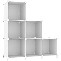 AWTATOS Cube Storage Organizer, Storage Cubes Shelves Bookshelf, 6 Cube Closet Organizers and Storage, DIY Stackable Plastic 