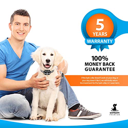 Smart Rechargeable Humane Bark Collar - Anti Barking Dog Collars with Beep Vibration, No Harm Shock, 5 Sensitivity Levels - Adjustable for Large, Medium or Small Dogs - Smart Q9 Bark Control Device