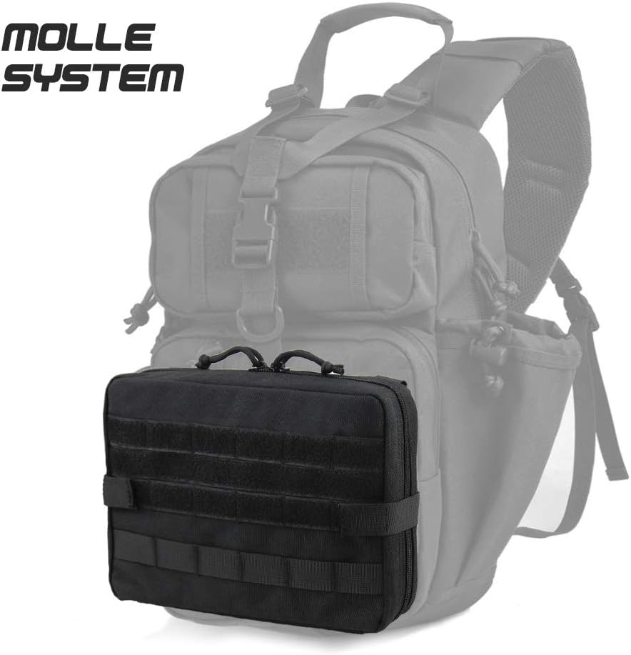 WYNEX Tactical Admin Molle Pouch, Medical EDC EMT Utility Bag Shell Design Attachment Pouches 1000D Nylon Hiking Belt Bags Waterproof