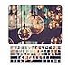 TOP CASE - 2 in 1 - Floral Pattern Matte Hard Case + Keyboard Cover Compatiable With MacBook Pro 13
