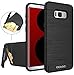 Galaxy S8 Plus Case, Galaxy S8+ Case, OEAGO [Card Slot] [Brushed Texture] Heavy Duty Hybrid Dual Layer Wallet Case Cover Shell with Kickstand for Samsung Galaxy S8+ / Galaxy S8 Plus - Black