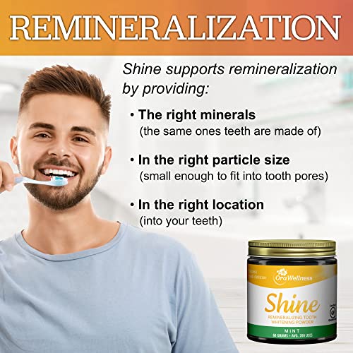 OraWellness Shine Remineralizing Tooth Powder with Hydroxyapatite