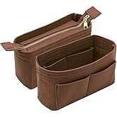 LEXSION Organizer,Bag Organizer,Insert purse organizer with 2 packs in one set fit NeoNoe Noé Series perfectly Brown
