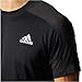 Adidas® Mens Climacore Climalite Althletic Mesh Shoulder TShirt (Large, Black)